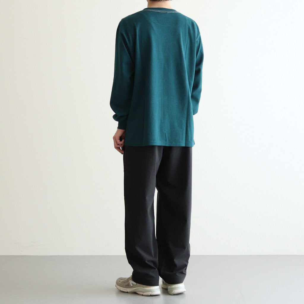 COTTON MESH L/S TEE #DARK GREEN [A23SP01CM]