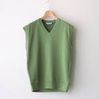 LIGHT FLOWY SWEAT V-NECK VEST #KHAKI GREEN [A23SV02LU]