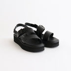 S.S. BELT SANDALS (GLOXI CUT THICK SOLE) #BLACK [BSS2112004]