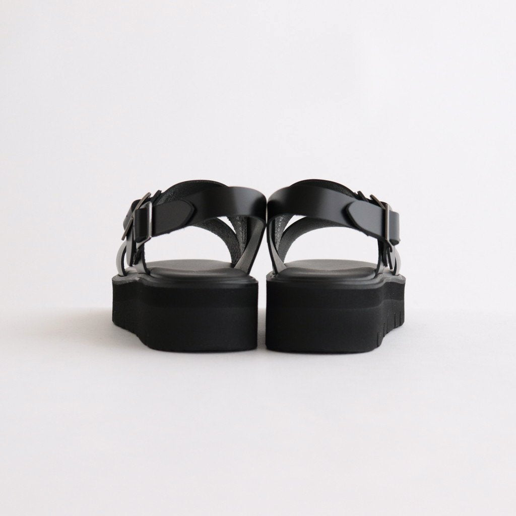 S.S. BELT SANDALS (GLOXI CUT THICK SOLE) #BLACK [BSS2112004]