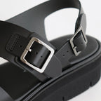 S.S. BELT SANDALS (GLOXI CUT THICK SOLE) #BLACK [BSS2112004]