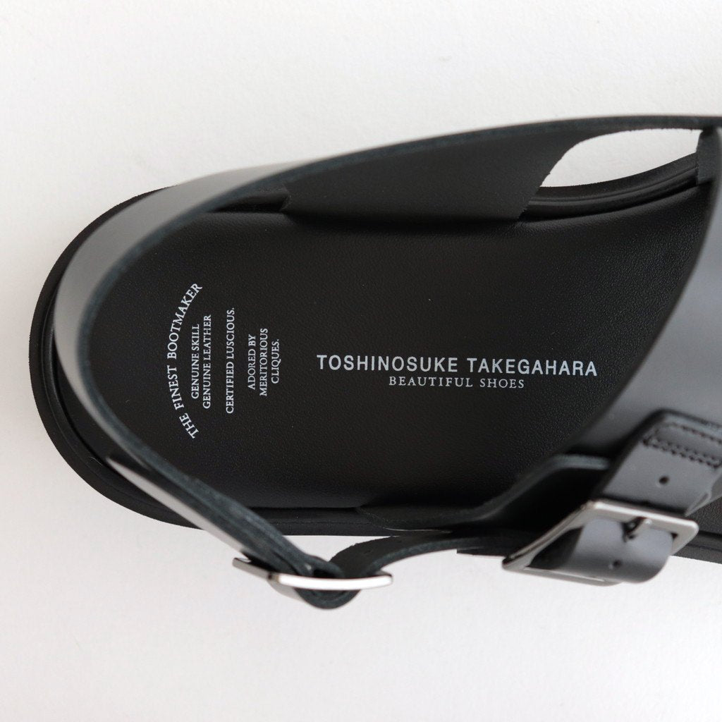 S.S. BELT SANDALS (GLOXI CUT THICK SOLE) #BLACK [BSS2112004]