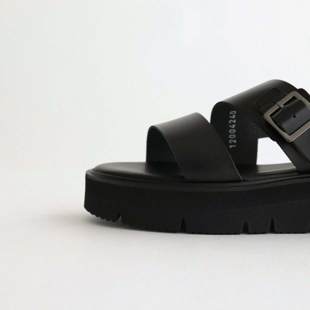 S.S. BELT SANDALS (GLOXI CUT THICK SOLE) #BLACK [BSS2112004]