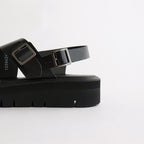 S.S. BELT SANDALS (GLOXI CUT THICK SOLE) #BLACK [BSS2112004]