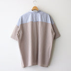 ショートスリーブBIGシャツ S #BLUE X BROWN / STRIPE [D123-T660-S]