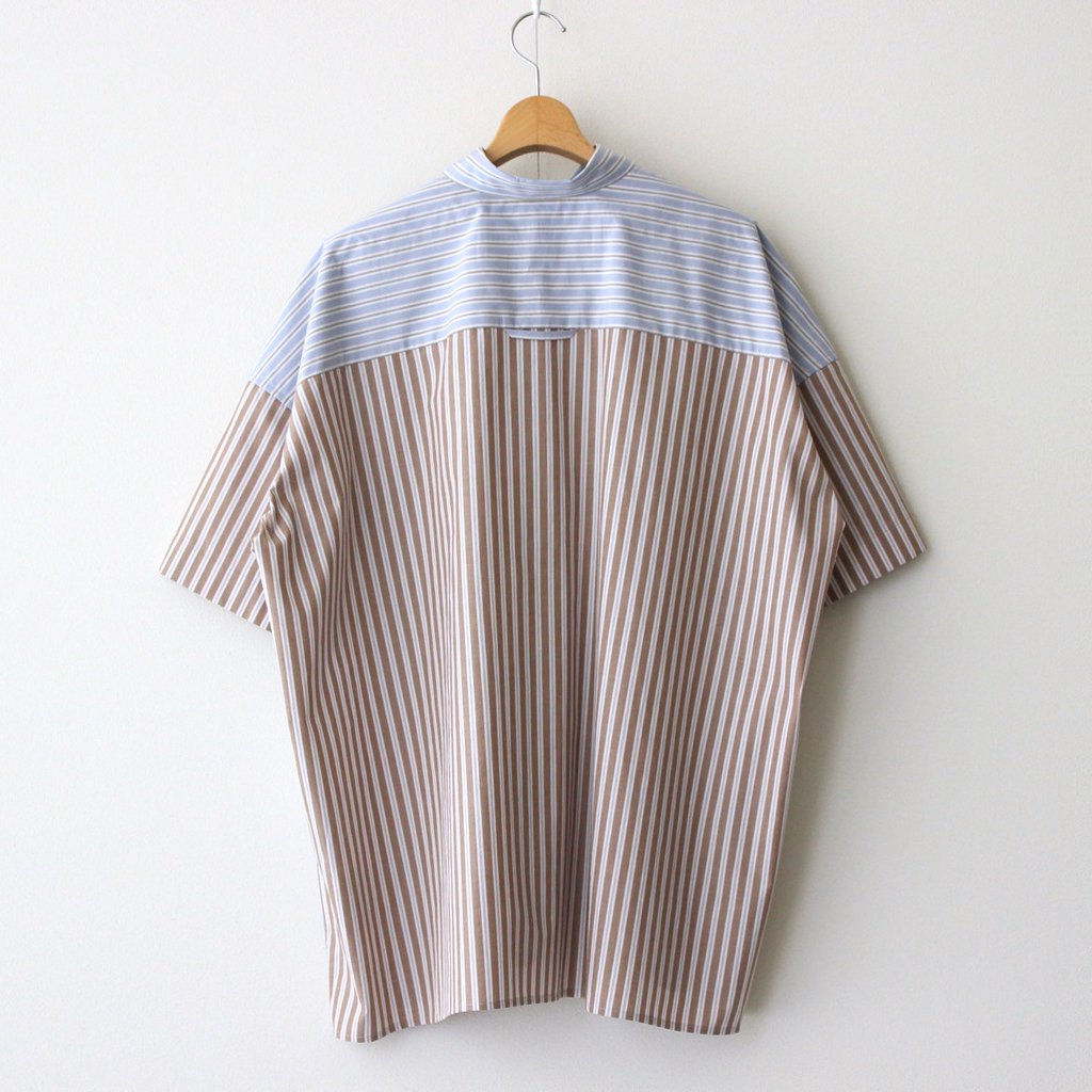 ショートスリーブBIGシャツ S #BLUE X BROWN / STRIPE [D123-T660-S]