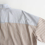 ショートスリーブBIGシャツ S #BLUE X BROWN / STRIPE [D123-T660-S]