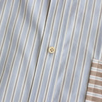 ショートスリーブBIGシャツ S #BLUE X BROWN / STRIPE [D123-T660-S]