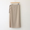 NAPRSK｜Additional twist polyester twill apron wrap skirt #SAND [GE_NC1403SK]
