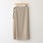 NAPRSK｜追撚ポリエステル・ツイル エプロンラップスカート #SAND [GE_NC1403SK]
