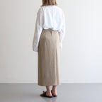 NAPRSK｜追撚ポリエステル・ツイル エプロンラップスカート #SAND [GE_NC1403SK]