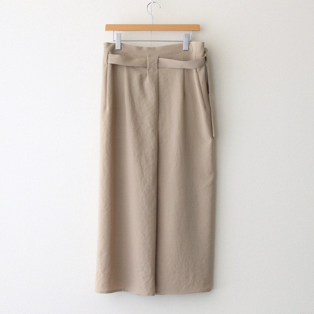NAPRSK｜追撚ポリエステル・ツイル エプロンラップスカート #SAND [GE_NC1403SK]