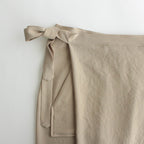 NAPRSK｜追撚ポリエステル・ツイル エプロンラップスカート #SAND [GE_NC1403SK]