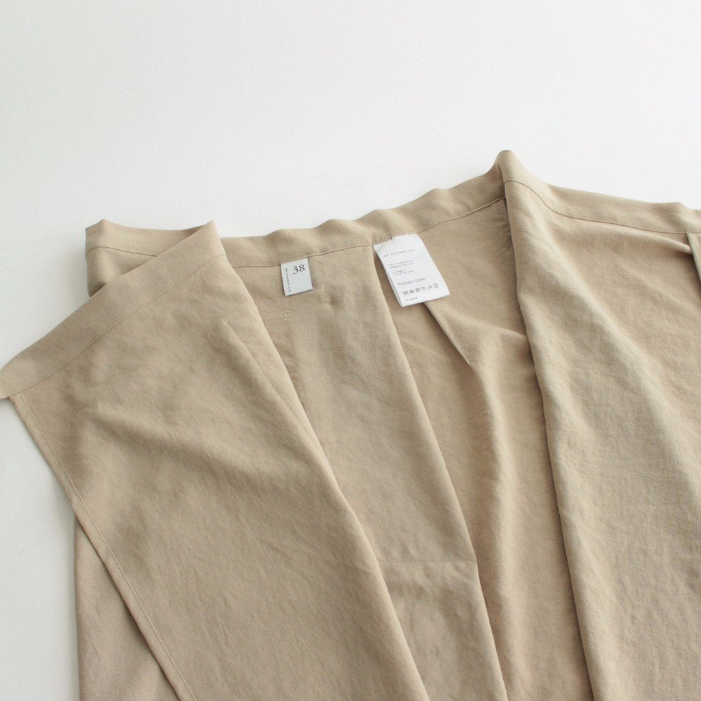 NAPRSK｜追撚ポリエステル・ツイル エプロンラップスカート #SAND [GE_NC1403SK]