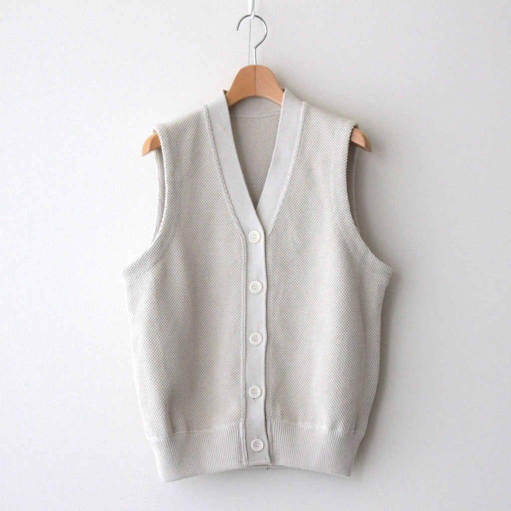 MOSS STITCH V/N VEST #IVORY [2301-003]