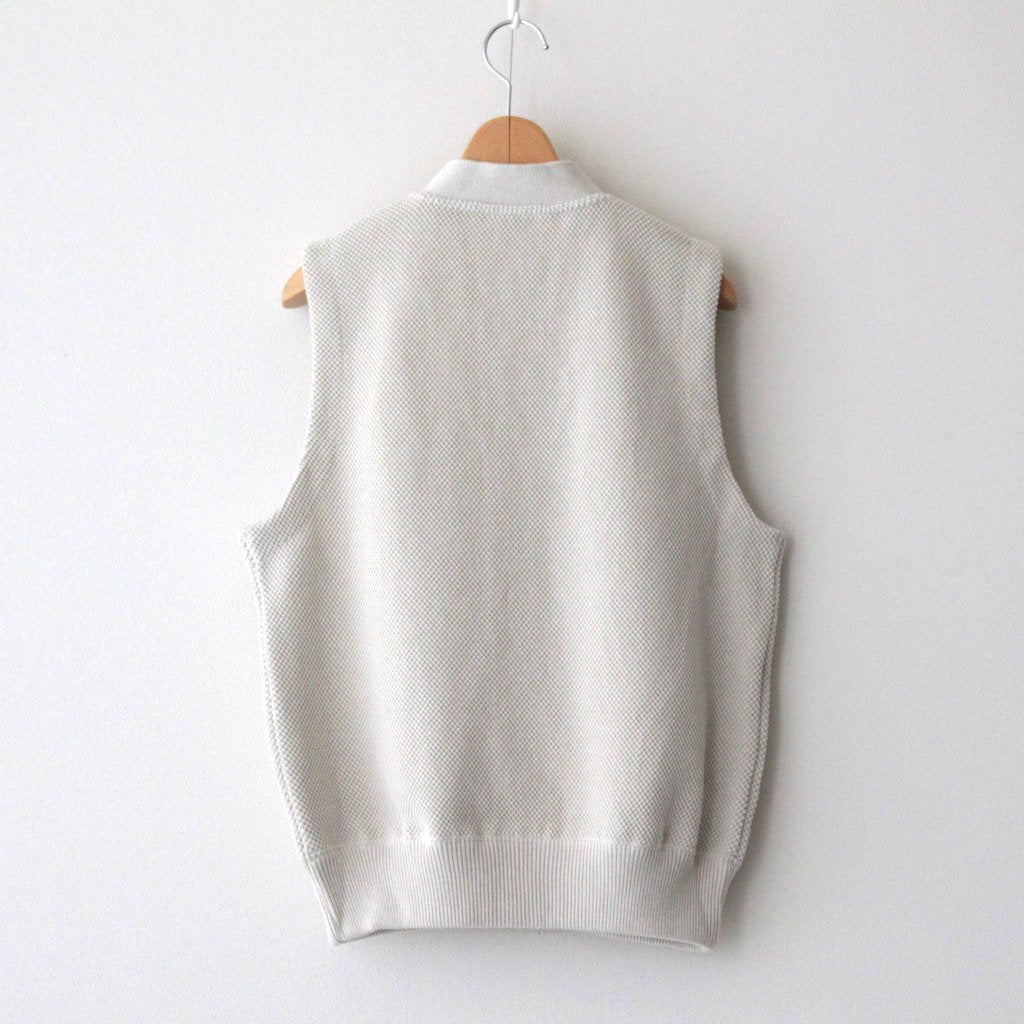 MOSS STITCH V/N VEST #IVORY [2301-003]