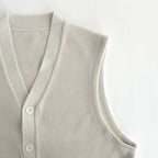 MOSS STITCH V/N VEST #IVORY [2301-003]