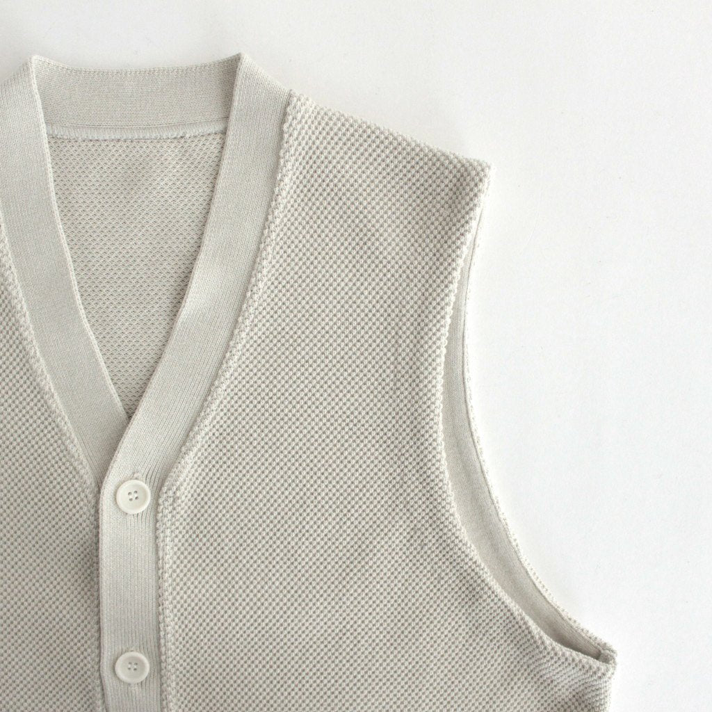 MOSS STITCH V/N VEST #IVORY [2301-003]
