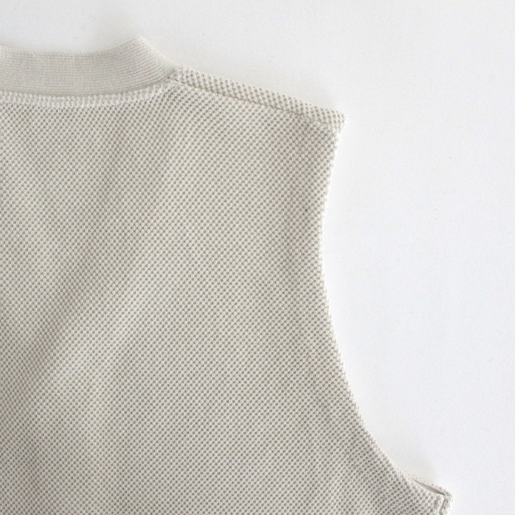 MOSS STITCH V/N VEST #IVORY [2301-003]