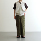 MOSS STITCH V/N VEST #IVORY [2301-003]