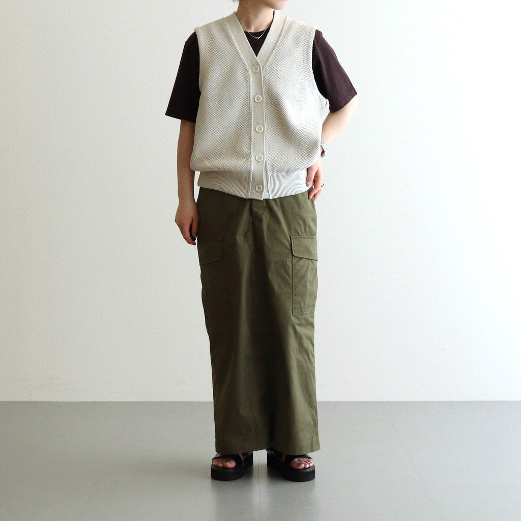 MOSS STITCH V/N VEST #IVORY [2301-003]