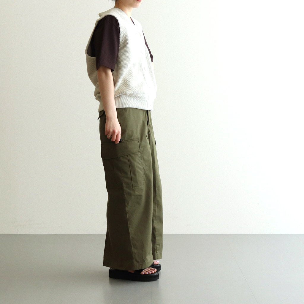 MOSS STITCH V/N VEST #IVORY [2301-003]