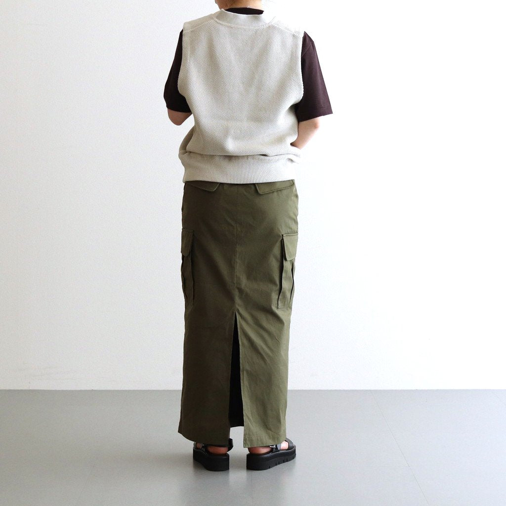 MOSS STITCH V/N VEST #IVORY [2301-003] _ crepuscule | クレプス