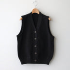 MOSS STITCH V/N VEST #BLACK [2301-003]