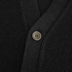 MOSS STITCH V/N VEST #BLACK [2301-003]