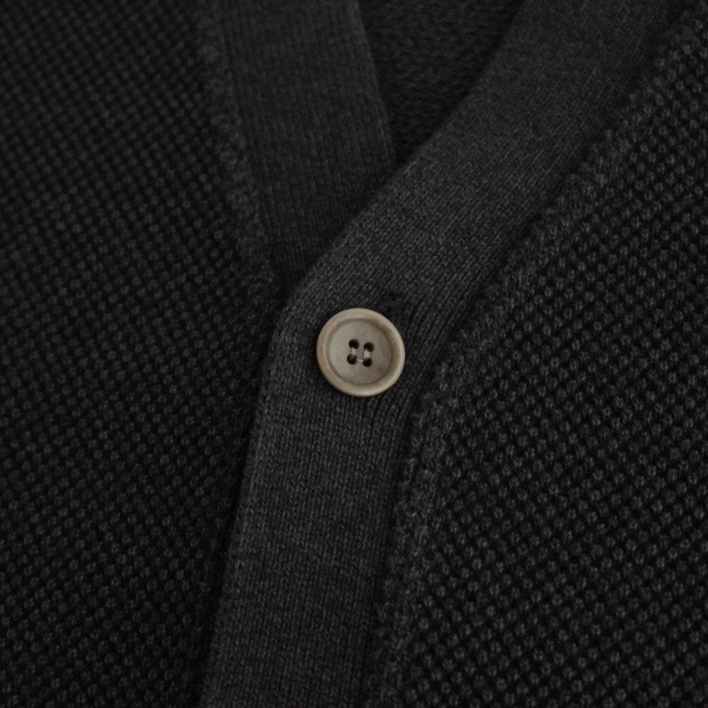 MOSS STITCH V/N VEST #BLACK [2301-003]