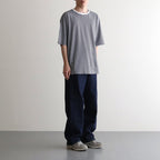 HALF SLEEVE BORDER T-SHIRT #BLACK [H2301-CS007]