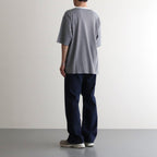 HALF SLEEVE BORDER T-SHIRT #BLACK [H2301-CS007]