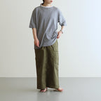 HALF SLEEVE BORDER T-SHIRT #BLACK [H2301-CS007]