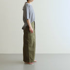 HALF SLEEVE BORDER T-SHIRT #BLACK [H2301-CS007]