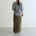 HALF SLEEVE BORDER T-SHIRT #BLACK [H2301-CS007]