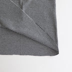 HALF SLEEVE BORDER T-SHIRT #BLACK [H2301-CS007]