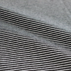 HALF SLEEVE BORDER T-SHIRT #BLACK [H2301-CS007]