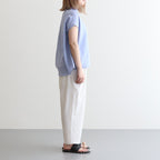 NRNPO｜スラブトリアセテート・ガーゼ  スモールカラースリーブレスプルオーバー #PALE BLUE [GE_NC1105PO]