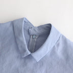 NRNPO｜スラブトリアセテート・ガーゼ  スモールカラースリーブレスプルオーバー #PALE BLUE [GE_NC1105PO]