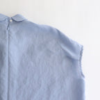 NRNPO｜スラブトリアセテート・ガーゼ  スモールカラースリーブレスプルオーバー #PALE BLUE [GE_NC1105PO]