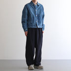 SELVEDGE FADED LIGHT DENIM BLOUSON #LIGHTNING EFFECT INDIGO [A23SB01DE]