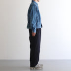 SELVEDGE FADED LIGHT DENIM BLOUSON #LIGHTNING EFFECT INDIGO [A23SB01DE]