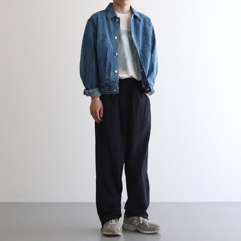 SELVEDGE FADED LIGHT DENIM BLOUSON #LIGHTNING EFFECT INDIGO [A23SB01DE]