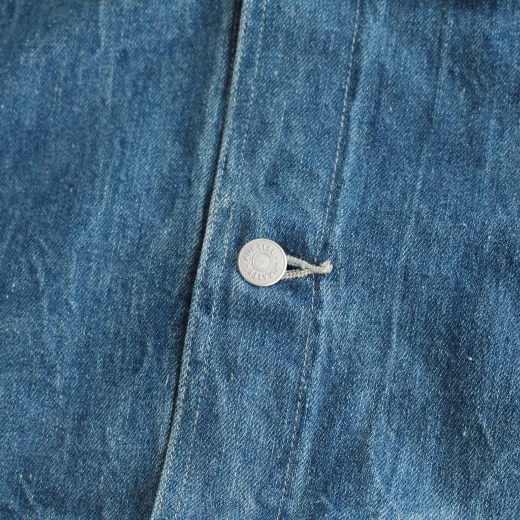 SELVEDGE FADED LIGHT DENIM BLOUSON #LIGHTNING EFFECT INDIGO [A23SB01DE]