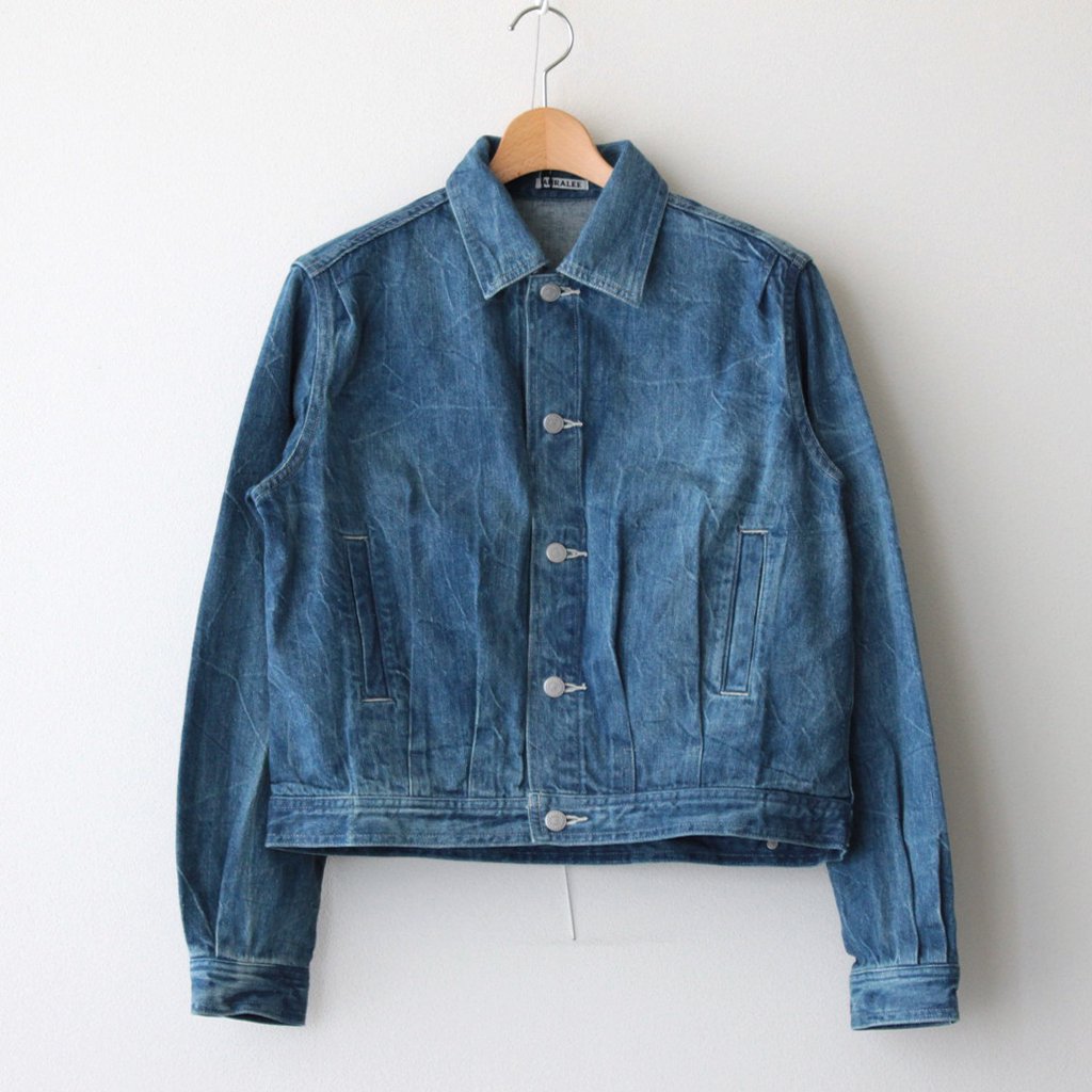 SELVEDGE FADED LIGHT DENIM BLOUSON #LIGHTNING EFFECT INDIGO [A23SB03DE]