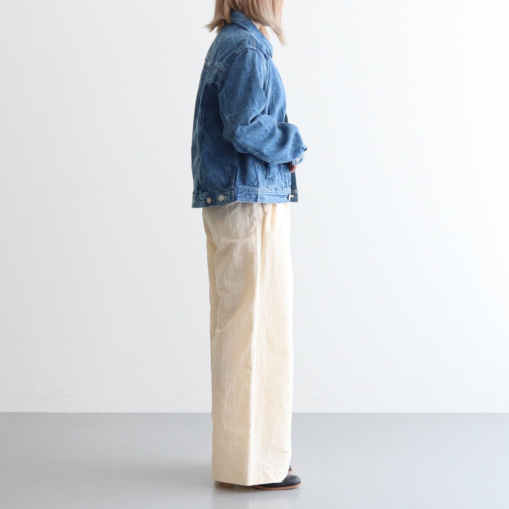 SELVEDGE FADED LIGHT DENIM BLOUSON #LIGHTNING EFFECT INDIGO [A23SB03DE]