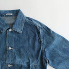SELVEDGE FADED LIGHT DENIM BLOUSON #LIGHTNING EFFECT INDIGO [A23SB03DE]