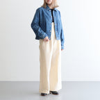 SELVEDGE FADED LIGHT DENIM BLOUSON #LIGHTNING EFFECT INDIGO [A23SB03DE]