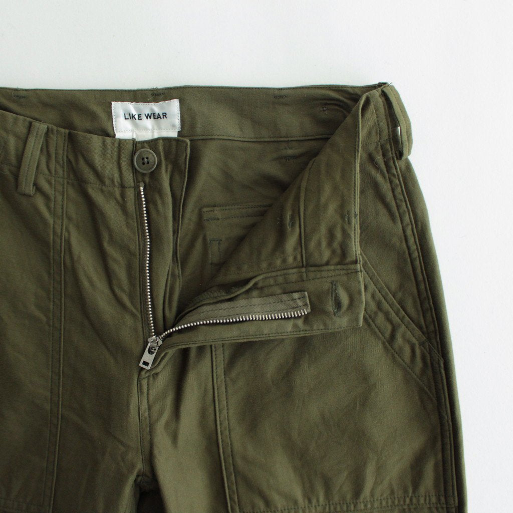 BAKER PANTS #OLIVE SATIN [23603]