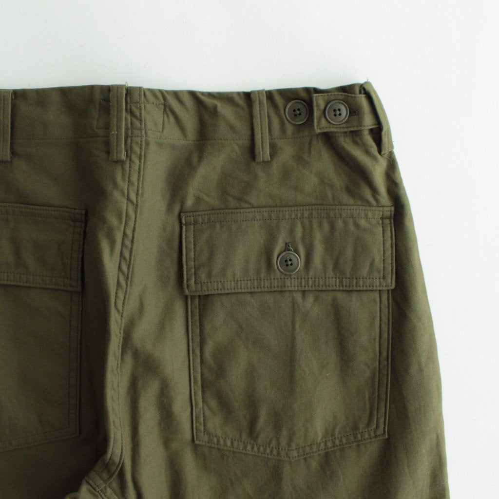 BAKER PANTS #OLIVE SATIN [23603]